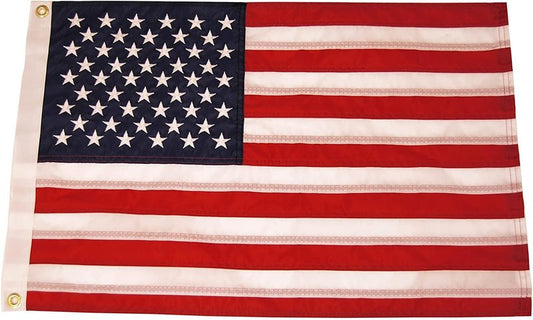 American Flag for Boats - 24" x 36" Marine-Grade Nylon, Fade Resistant, Embroidered Stars & Stripes