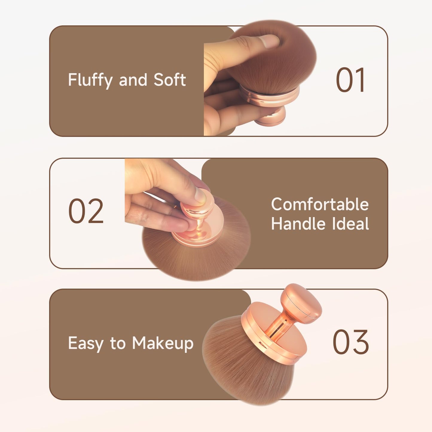 Extra Large Body Make Up Brush Self Tanning for Face, 3 Inch Width Self Tanning Blend Brush for Legs, Soft Synthetic Bronze Blend Ensures Flawless Foundation Litchigonzhu