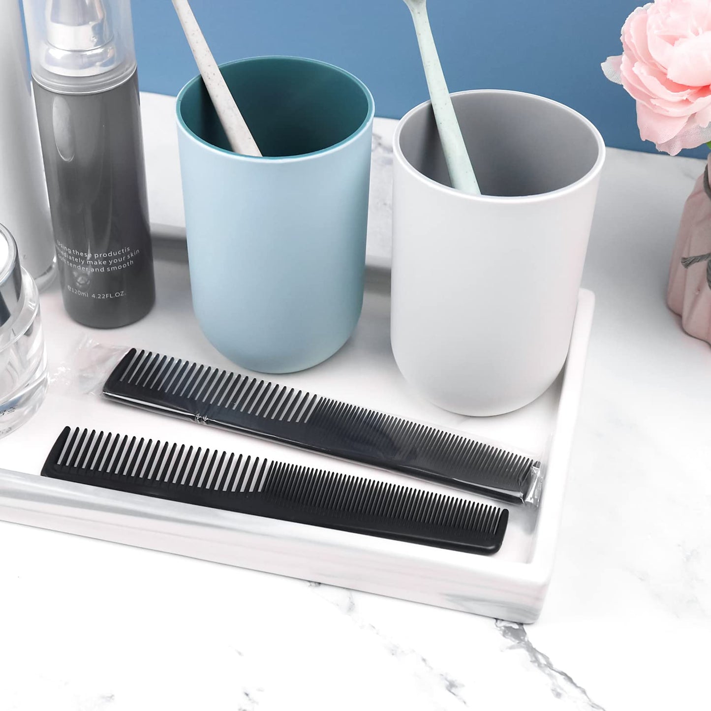 Hipruict Disposable Combs Individually Wrapped, Sturdy Combs in Bulk, 100 Pack Combs Bulk, Double Tooth Hair Pocket Comb, Bulk Combs for Homeless, Charity, Care Pack Black