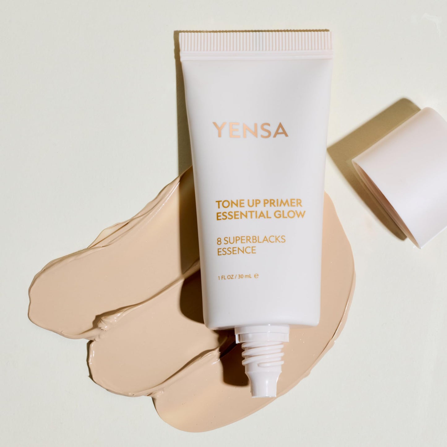 YENSA Tone Up Essential Glow Primer for Face - Brightening & Blurring Makeup Primer - Makeup Base Infused with Superfood Ingredients - Minimizes Appearance of Pores - Satin-Sheen Finish (1 Fl oz)