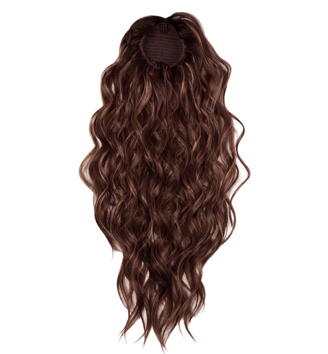 Kim Kimble 26" Trending Waves Pony Hairpiece, Trendy Modern Wavy Ponytail With Built in Claw clip by Hairuwear, MC30/130SS Cherry Cola