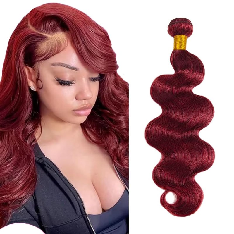 Burgundy Bundles Human Hair 99j Body Wave Bundles 20 inch Red Bundle Dark Burgundy Body Wave Bundle 300g