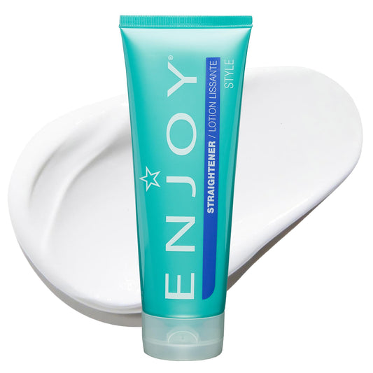 Enjoy Straightener, Smoothing and Frizz Control Cream for Coarse or Curly Hair, Non-Chemical Hair Straightening Balm for Sleek and Soft Styles, 8 Oz