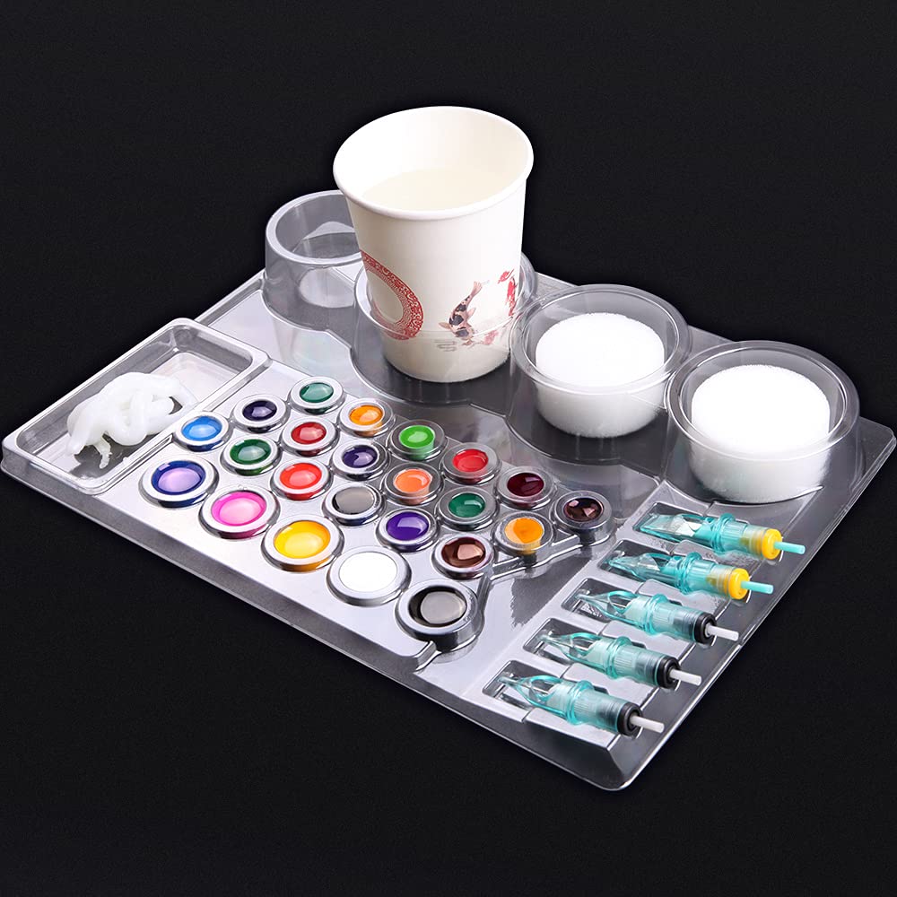 FENGTECH Disposable Ink Cup Tray Cartridge Holder Pigment (24 Pack)