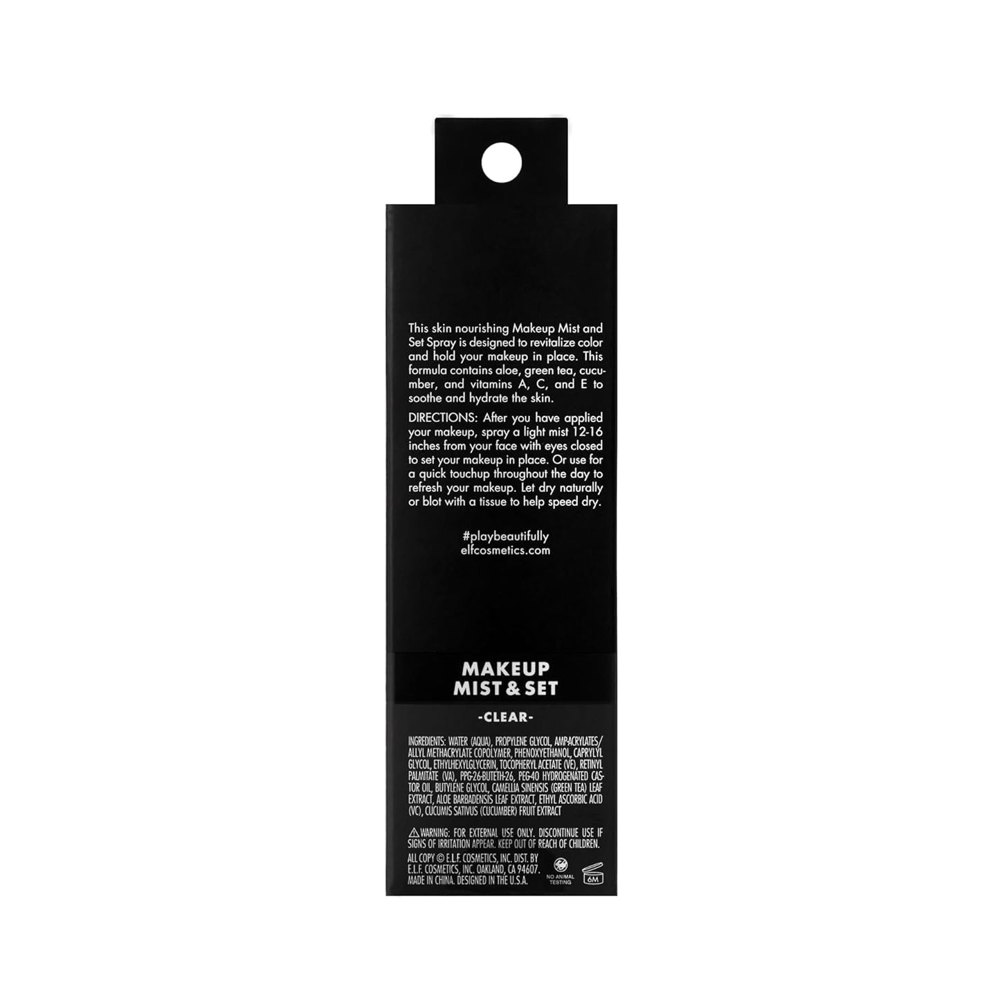 e.l.f. Makeup Mist & Set - Hydrating All-Day Wear Spray with Aloe, Green Tea & Cucumber | 2.02 Fl Oz