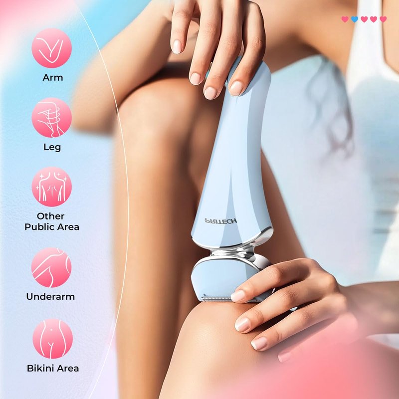 Electric Razor for Women Rechargeable Wet Dry Electric Shaver for Women, Waterproof Lady Shaver for Legs Arm Underarm Bikini Public Body Razor with One Extra Foil Blade
