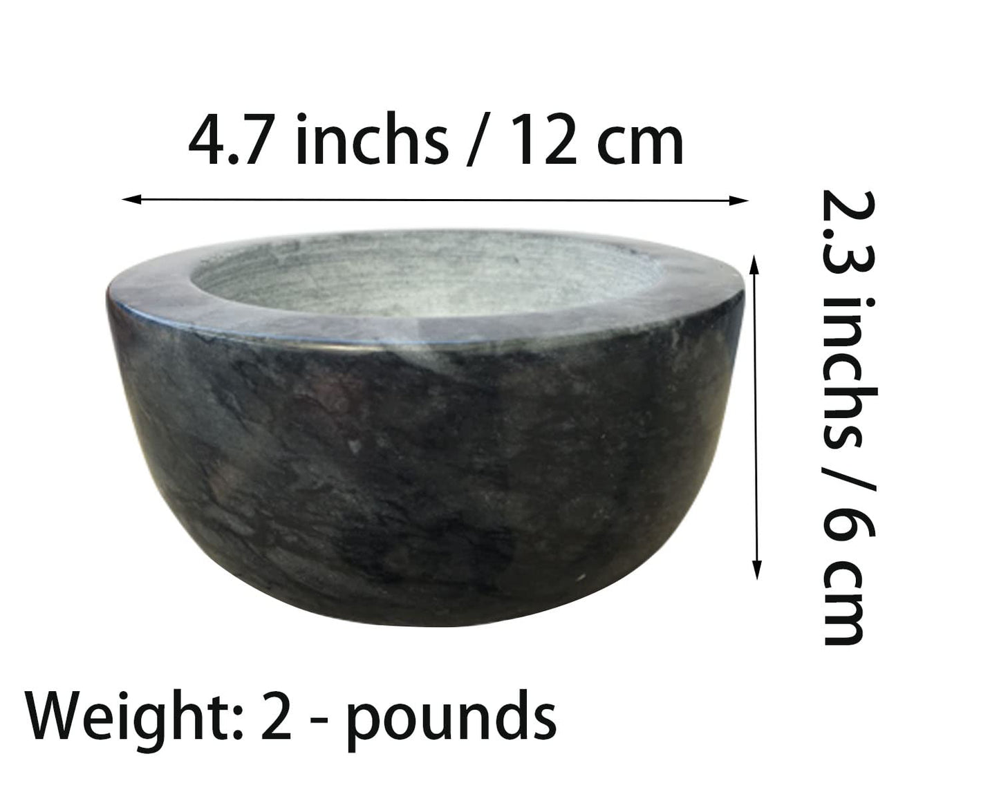 Yepmlrt Marble Shaving Bowl，Handcrafted Black Marble Later，Shaving Soap & Cream Bowl for Men，Lather Mug with Interior Grooves Builds a Rich.