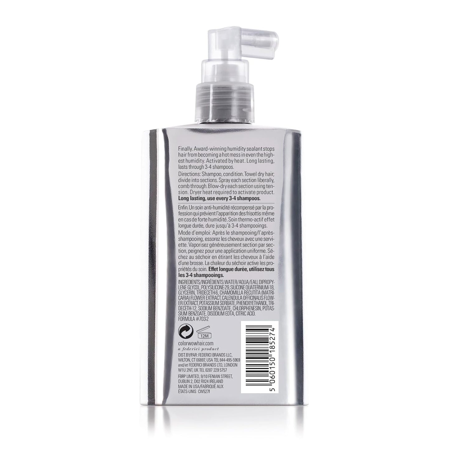 COLOR WOW Dream Coat Anti-Humidity Treatment Spray - Frizz Control & Heat Protection for Shiny, Smooth Hair | 6.7 oz