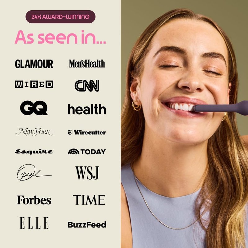 Quip Ultra Next Generation Smart Sonic Toothbrush - Timed Electric Toothbrush for Adults - Replaceable Brush Head, Soft Bristles, Silicone Handle, 30-Day Battery Life, Travel Case - Moss Green