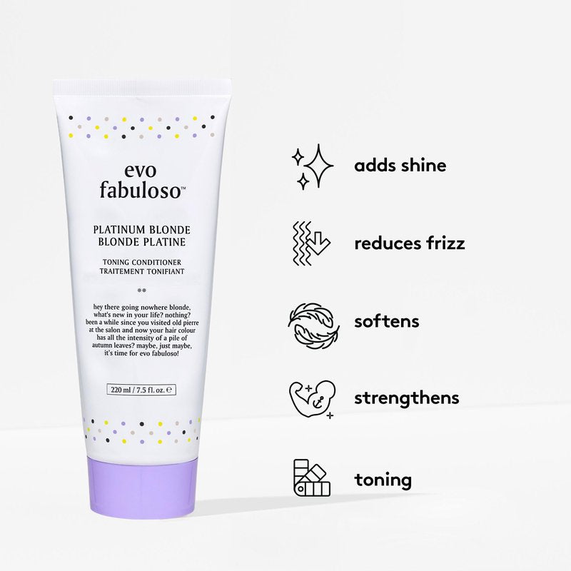 EVO Fabuloso Caramel Color Depositing Conditioner for Blonde Hair - Tones, Nourishes & Adds Shine - 7.4 fl oz