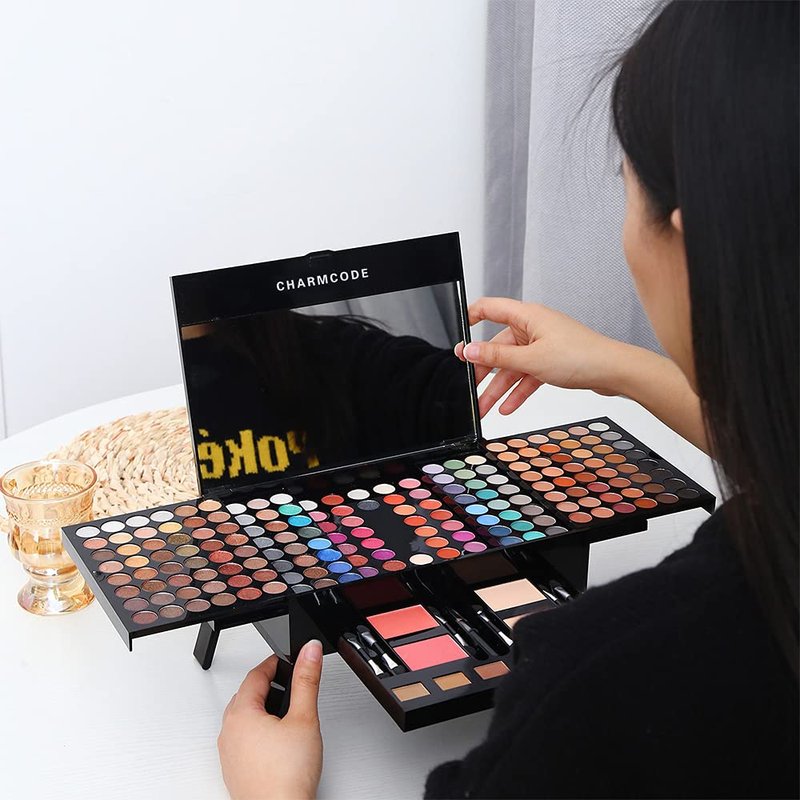 Charmcode 190 Colors Makeup Palette Set - All-in-One Eyeshadow, Blusher, Eyebrow Powder & More | Multicolor