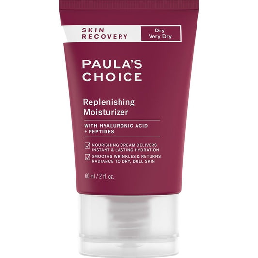 Paula's Choice SKIN RECOVERY Replenishing Face Moisturizer Cream, Daily Facial Moisturizer with Hyaluronic Acid, & Peptides, Face Lotion for Dry, Sensitive Skin, Fragrance-Free, 2oz