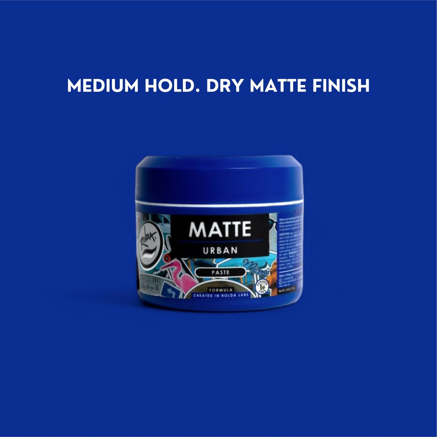 Rolda Matte Hair Paste - Water-Based Hair Styling Clay for Men - Medium Hold, No Shine, Adds Volume & Texture - Matte Finish for Short to Medium Hair (5.29 fl oz)