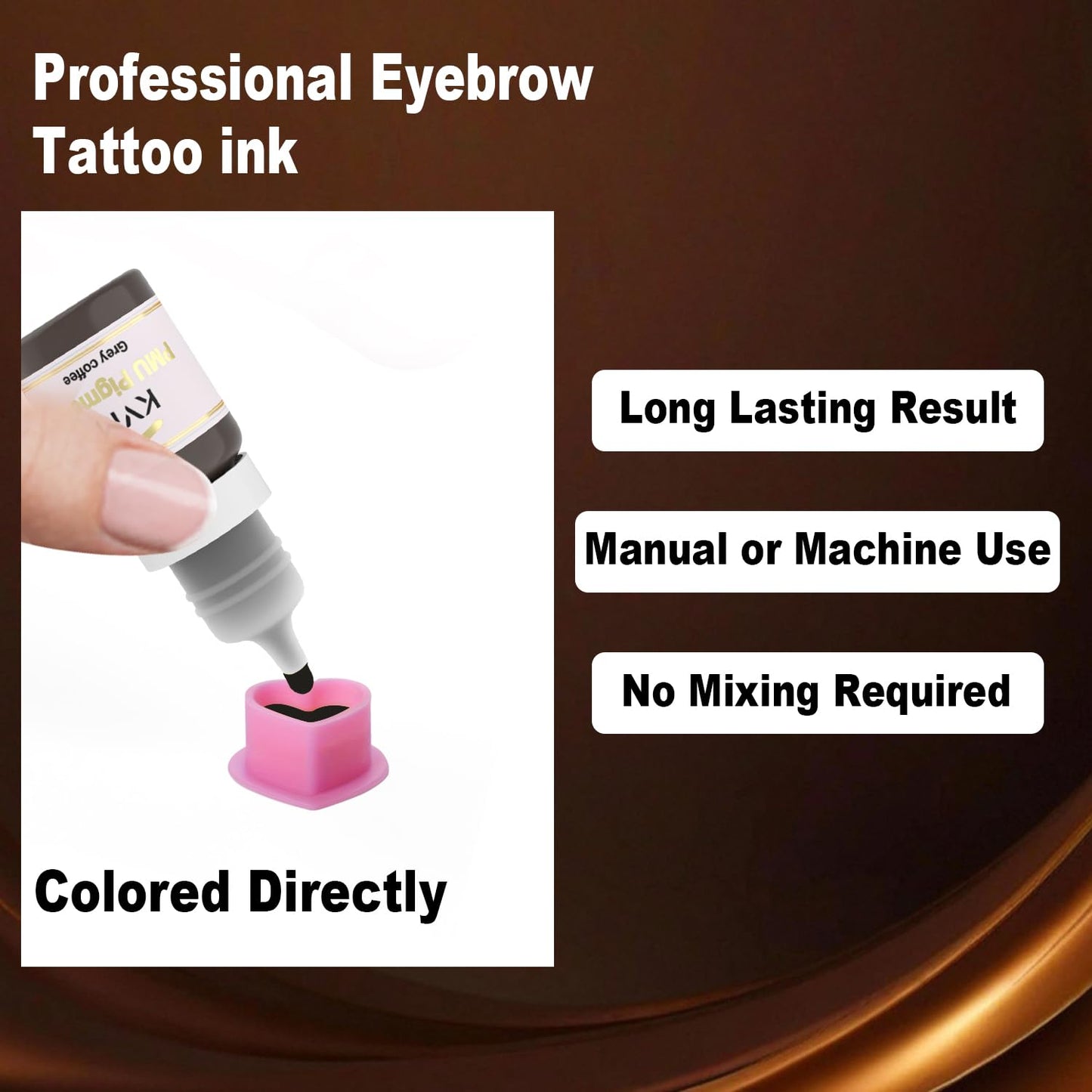 KVM Permanent Makeup Pigments - Long-Lasting Waterproof Color for Brows & Lips | Fade-Resistant Formula