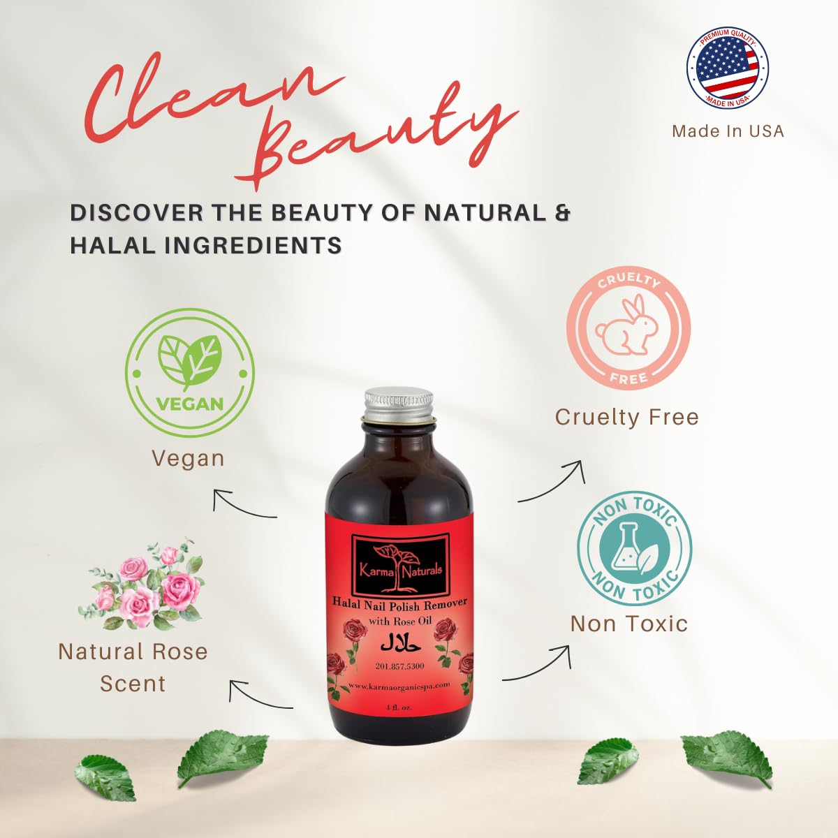 Karma Halal Certified Nail Polish- Truly Breathable Cruelty Free and Vegan - Oxygen Permeable Wudu Friendly Nail Enamel (Halal Nail Polish Remover)