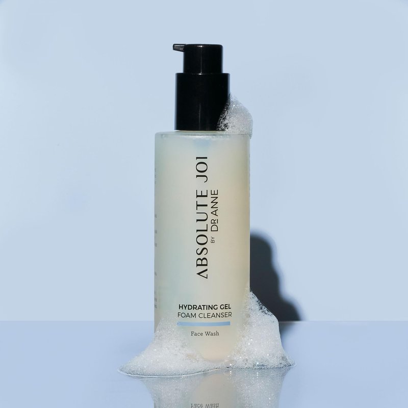 AbsoluteJOI Gentle Foaming Hydrating Facial Cleanser with Glycerin. Soap-Free Face Wash, pH-Balanced and Fragrance Free for All Skin Types. 200ml Bottle