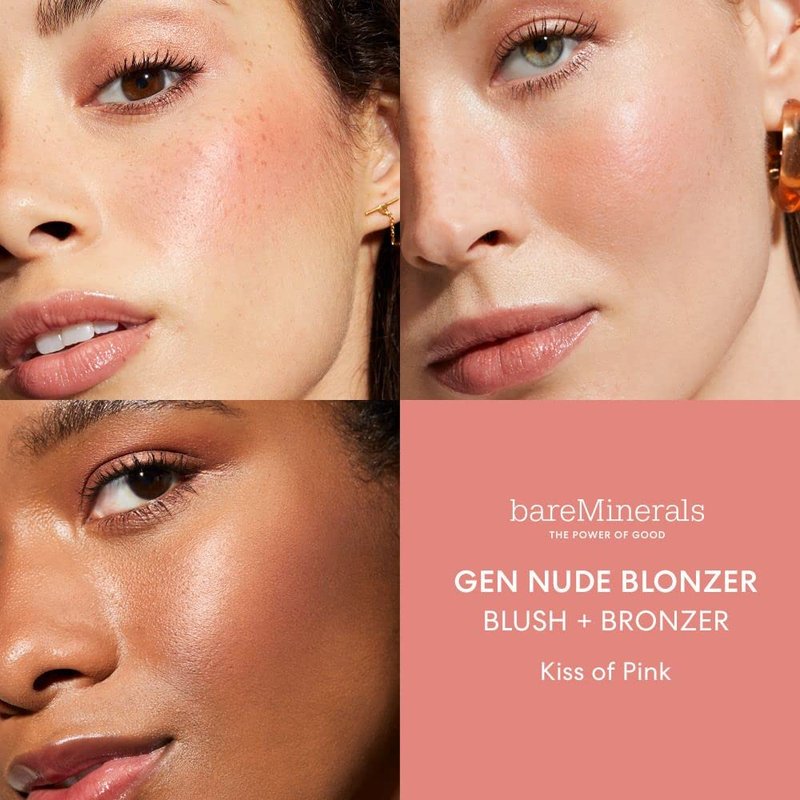 bareMinerals Gen Nude Blonzer, Kiss of Pink, Vegan, Cruelty-Free & Dermatologist-Tested
