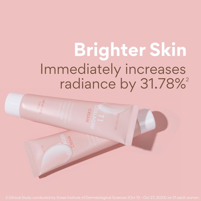 T1 Collagen Cream Wrapping Peel-off Mask | Improves Skin Elasticity and Hydrates Skin, Patented 65% Type 1 Biofilm Collagen Formula, Korean Skin Care, 1.94 fl oz.