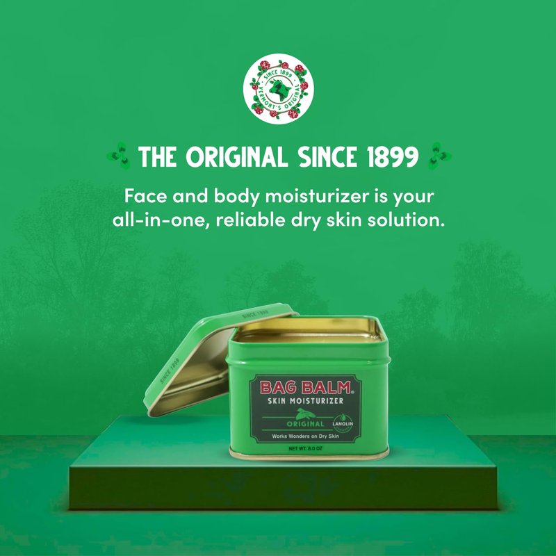 Vermont's Original Bag Balm - Hand Moisturizer for Dry Skin & Cracked Hands | 8oz Tin, 3 Pack