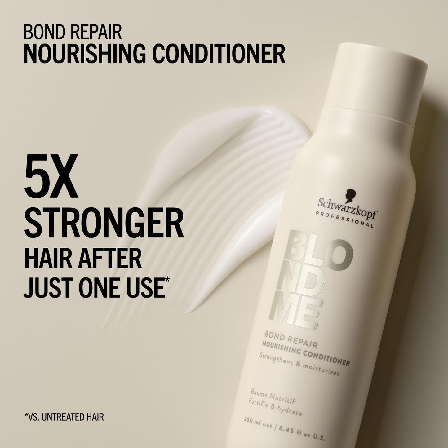 BlondMe Bond Repair Conditioner for Blonde Hair - Moisturizes, Softens & Detangles | Lightweight Formula for Lightened & Grey Hair