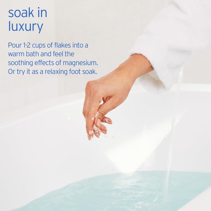 Magnesium Bath Flakes - Unscented Epsom Salt Alternative with Ancient Trace Minerals | 44oz