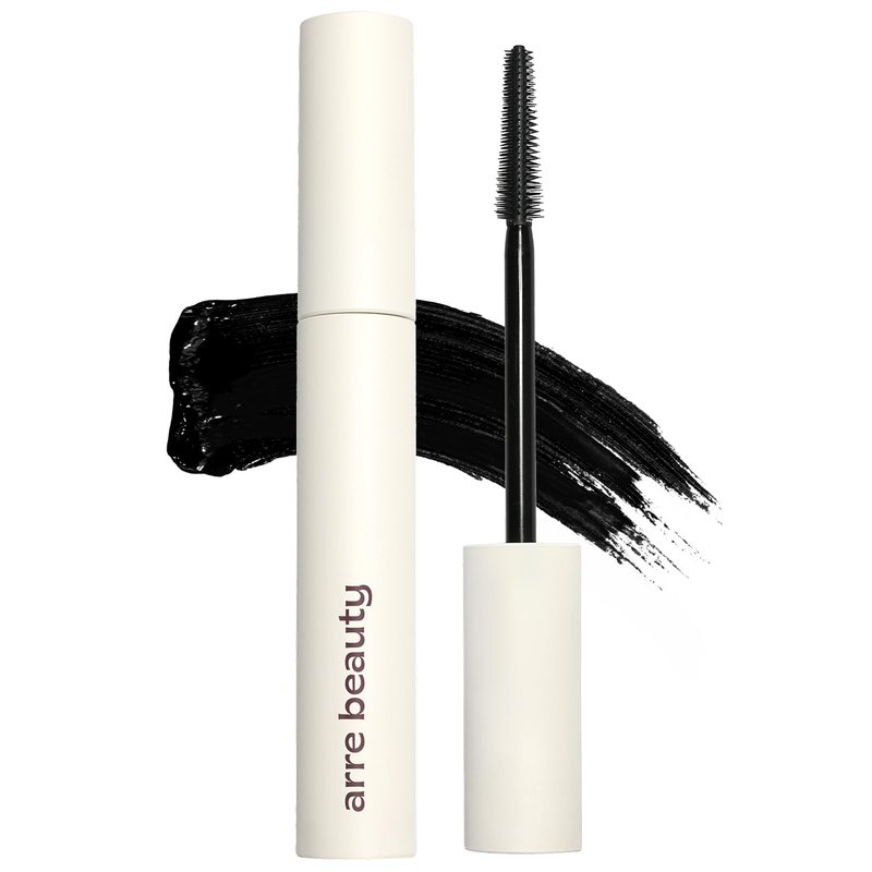 Arre Beauty Tubing Mascara - Lengthening Formula with Peptide Infused Lash Serum - Smudge-Proof, Warm Water Removal, Sensitive Eye Safe - Glossy Jet Black (Ace High)
