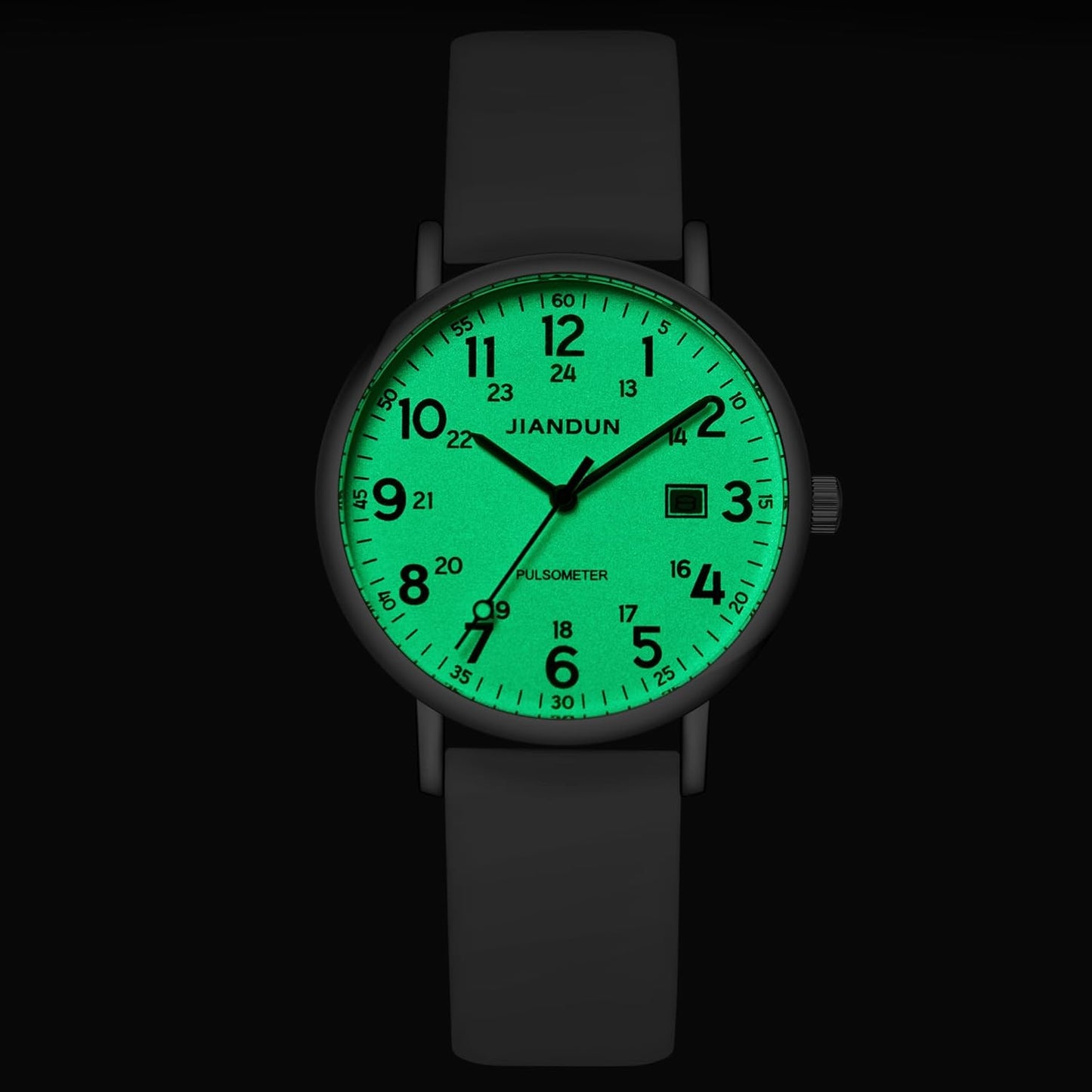 JIANDUN Waterproof Nurse Watch for Medical,Professionals,Students,Women Men, 24 Hour with Second Hand, Military Time Easy to Read Dial