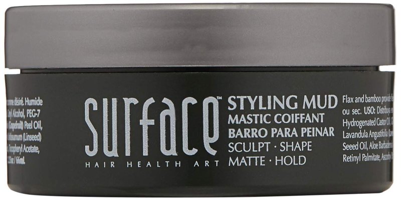 SURFACE Hair Men Styling Mud - Flax and Bamboo Provide Flexible Strong Fibers to Shape Sculpt and Hold Your Matte Style - 2.25 oz