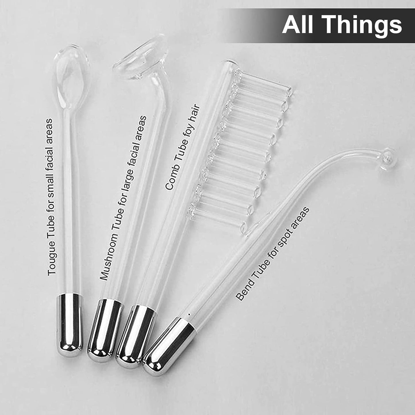 Elitzia Electrode Wand Glass Tube Blue Handheld Spare Parts 4Pcs ETHB02