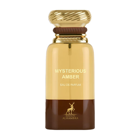 Maison Alhambra Mysterious Amber – Amber, Smoky, Woody, Sweet – Eau de Parfum Spray Long-Lasting Fragrance for Unisex, 2.7 Ounce / 80 ml