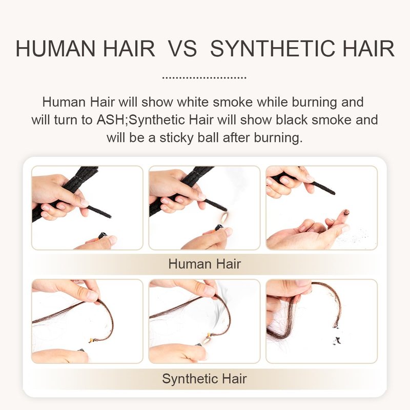 DAIXI 0.6cm and 0.4 0.8cm Options Thickness 6-18 Inch 20 Strands 100% Real Human Hair Dreadlock Extensions for Man/Women Handmade Permanent loc Extensions Bundles Can Be Dyed Bleached Curled Twisted