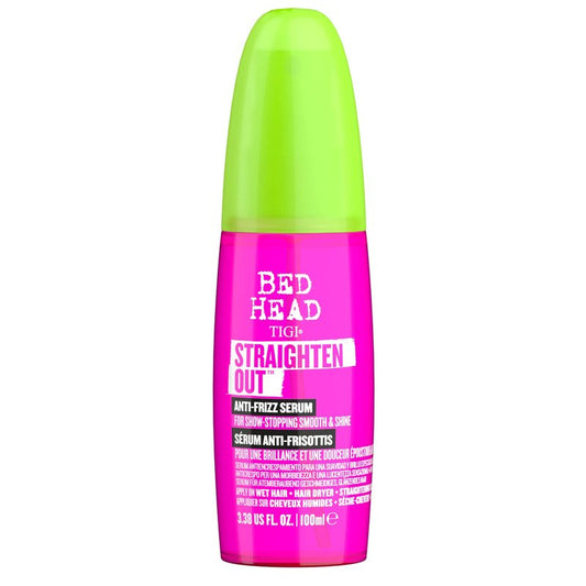 TIGI Bed Head Straighten Out Anti-Frizz Serum for Smooth and Shine, Sulfate-Free Styling Serum for All Hair Types