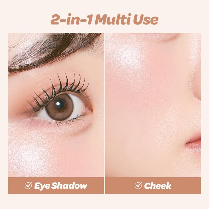 I'M MEME Mini 2-in-1 Palette - Multi Cube 07 Deep Chocolate mousse | Portable, Versatile, 4 Eye-shadows and 1 Blush, Soft Touch, Suitable For Daily Blending, Long Lasting, Pearly Finish, 0.27 Oz