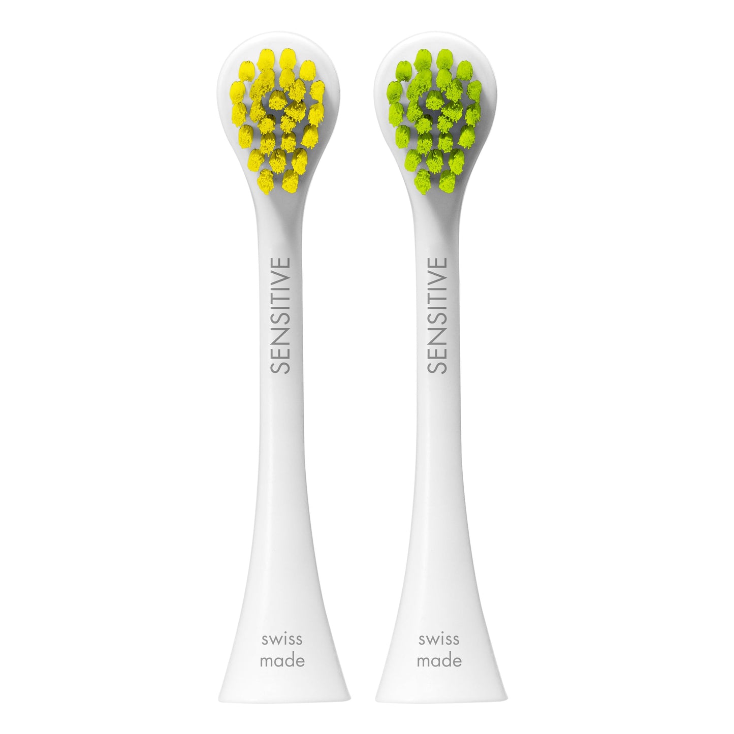 Curaprox Hydrosonic Brush Heads Rainbow Sensitive Duo – for Gentle Gum Care & Daily Cleaning | Yellow/Green, 2-Pack | Compatible with All Curaprox Sonic Models | Swiss Made