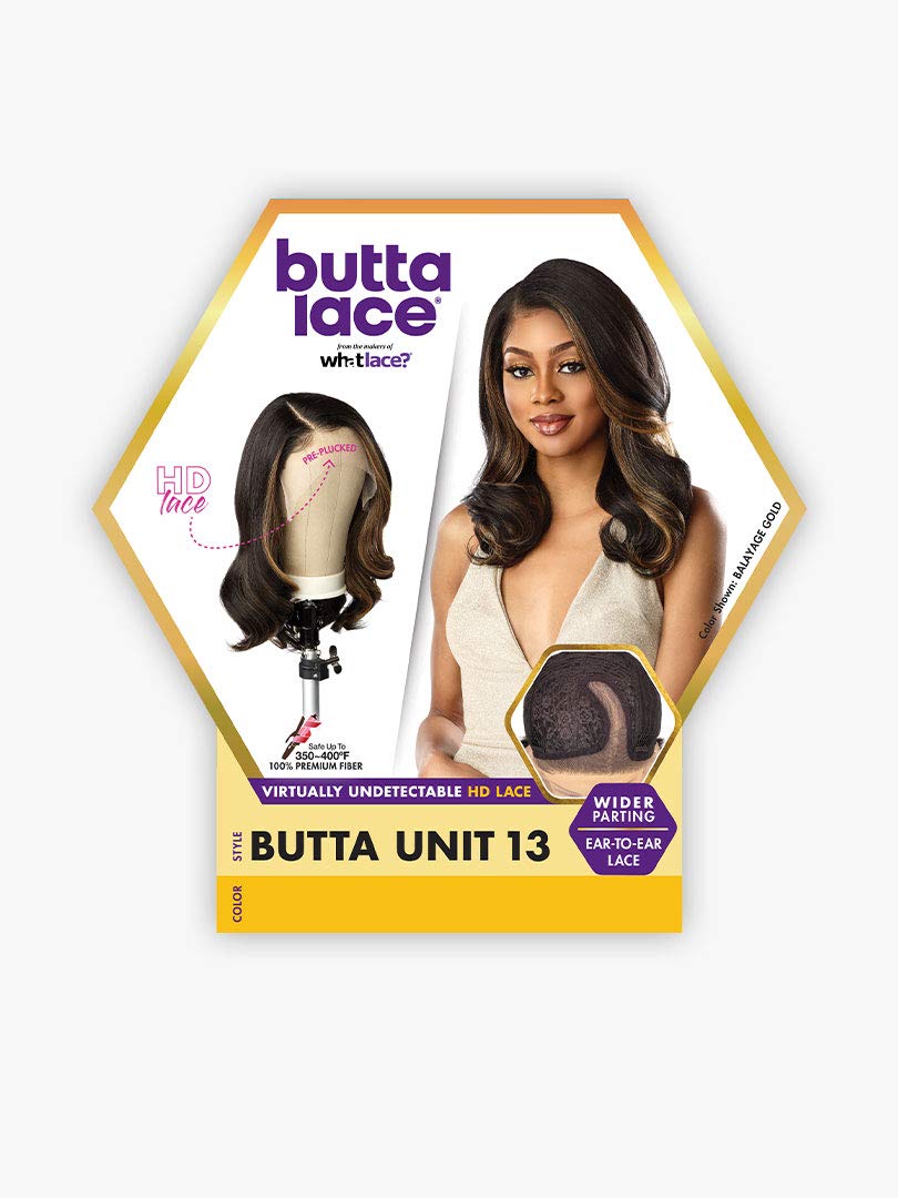 Sensationnel Butta Lace Wigs - Unit 13 Extra Wide 5 Inch Deep Parting Synthetic Preplucked Hairline Glueless Lacefront (BALAYAGEGOLD)