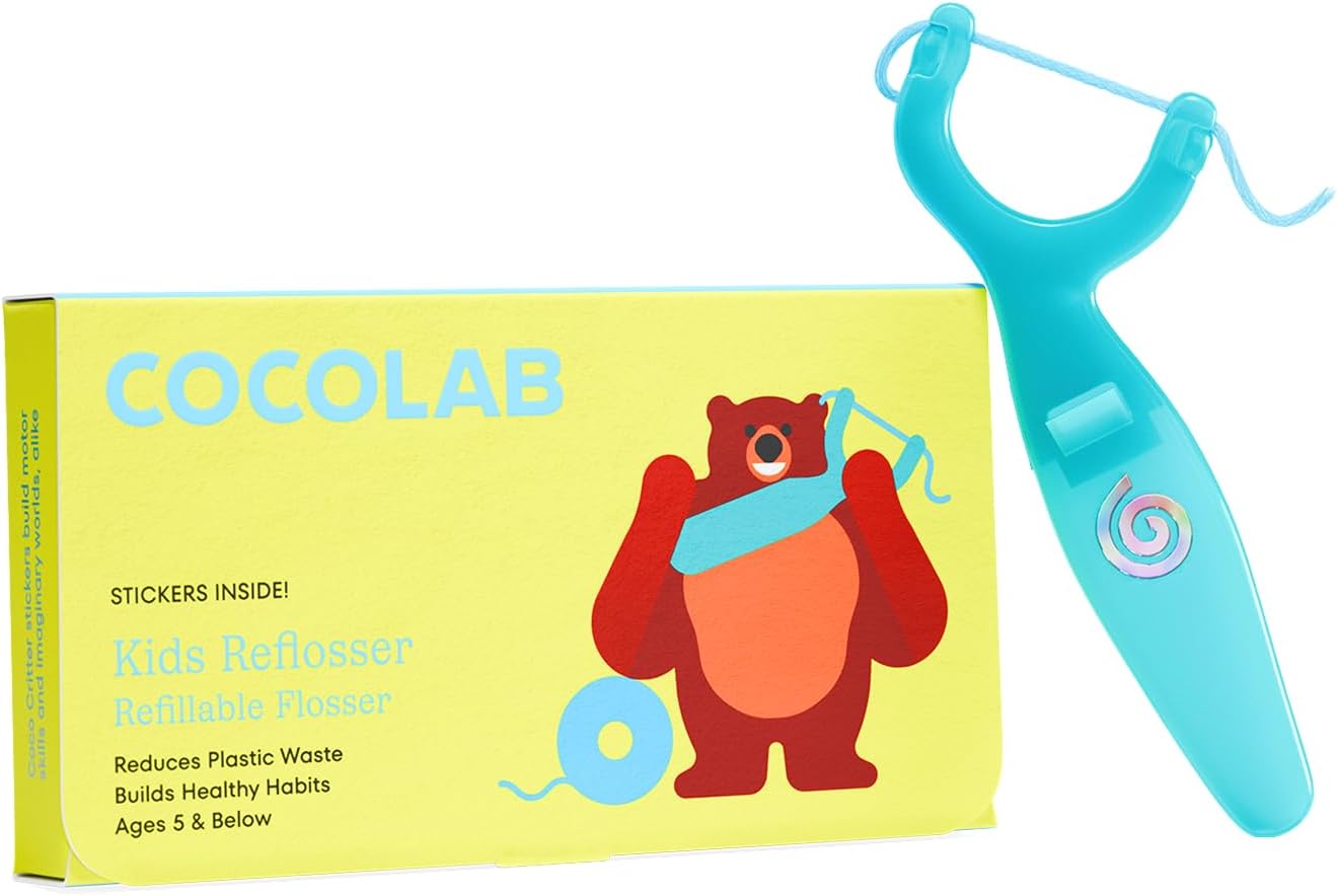 Kids Reflosser - Reusable BPA-Free Floss Holder for Easy Use | Ideal for Ages 5 and Under, 1 Pack