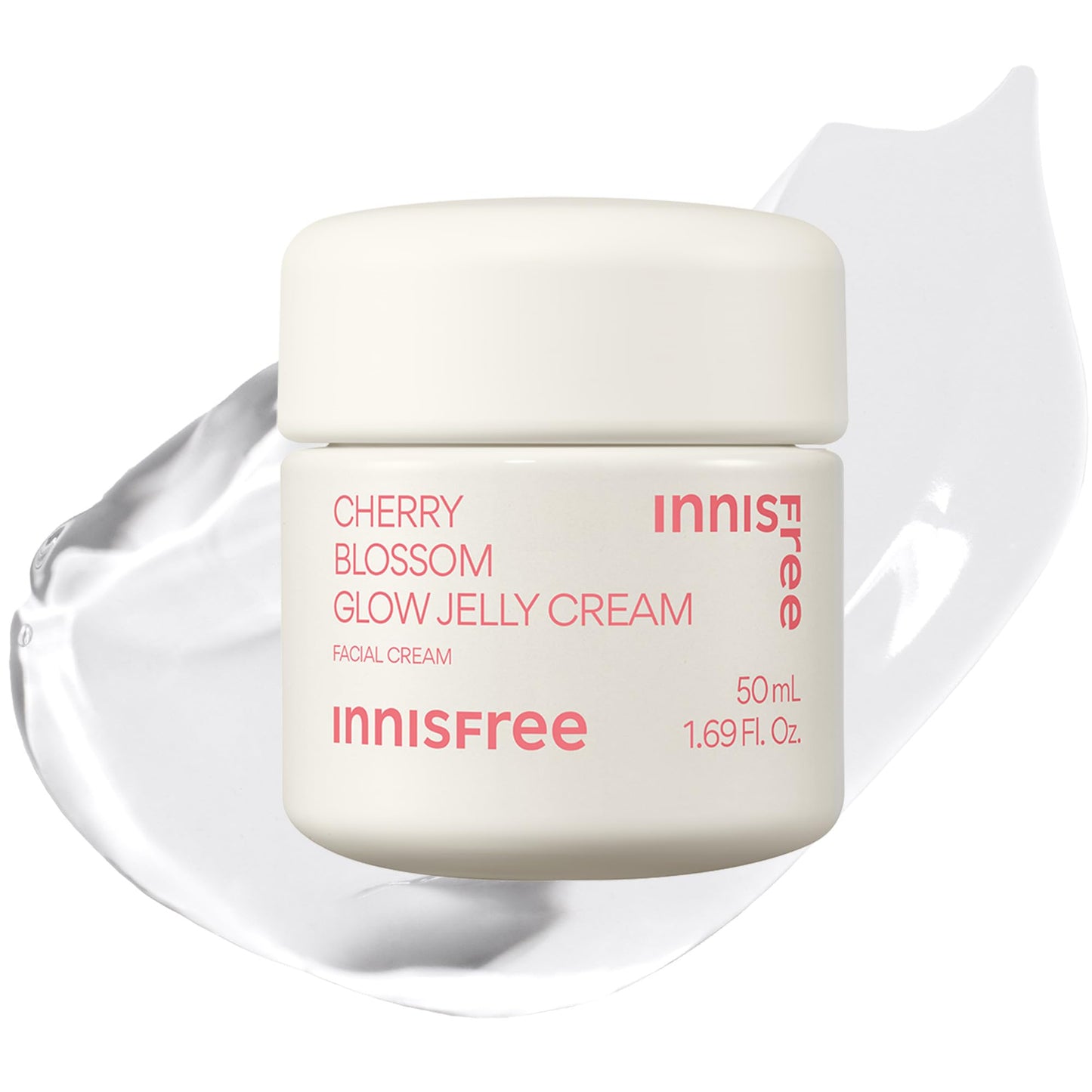 Innisfree Cherry Blossom Glow Jelly Cream | Hydrating Korean Moisturizer with Niacinamide for Smooth, Radiant Skin | Face Cream for Glass Skin and Dewy Finish, 1.69 Fl Oz