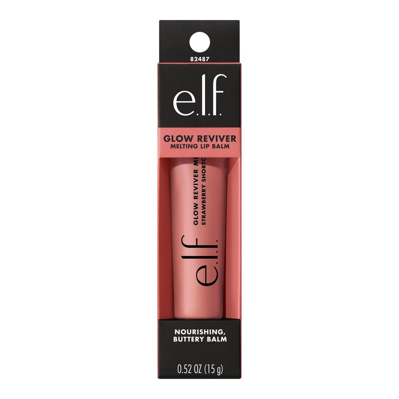 e.l.f. Glow Reviver Melting Lip Balm, Hydrating Tinted Lip Balm For A Glossy Finish & Soft, Supple Lips, Vegan & Cruelty-Free, Strawberry Shortcake