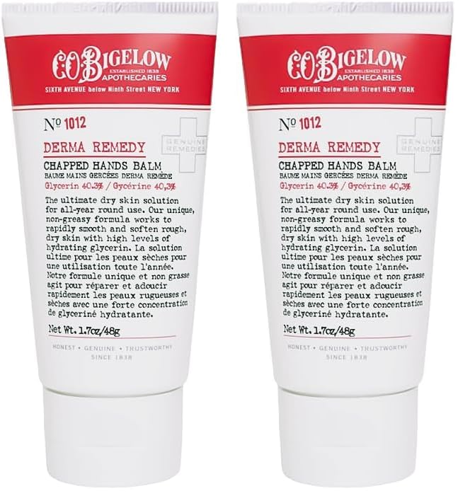 C.O. Bigelow Chapped Hands Balm - Glycerin Hand Lotion Cream for Softening Dry Skin | 1.7 oz (Pack of 2)