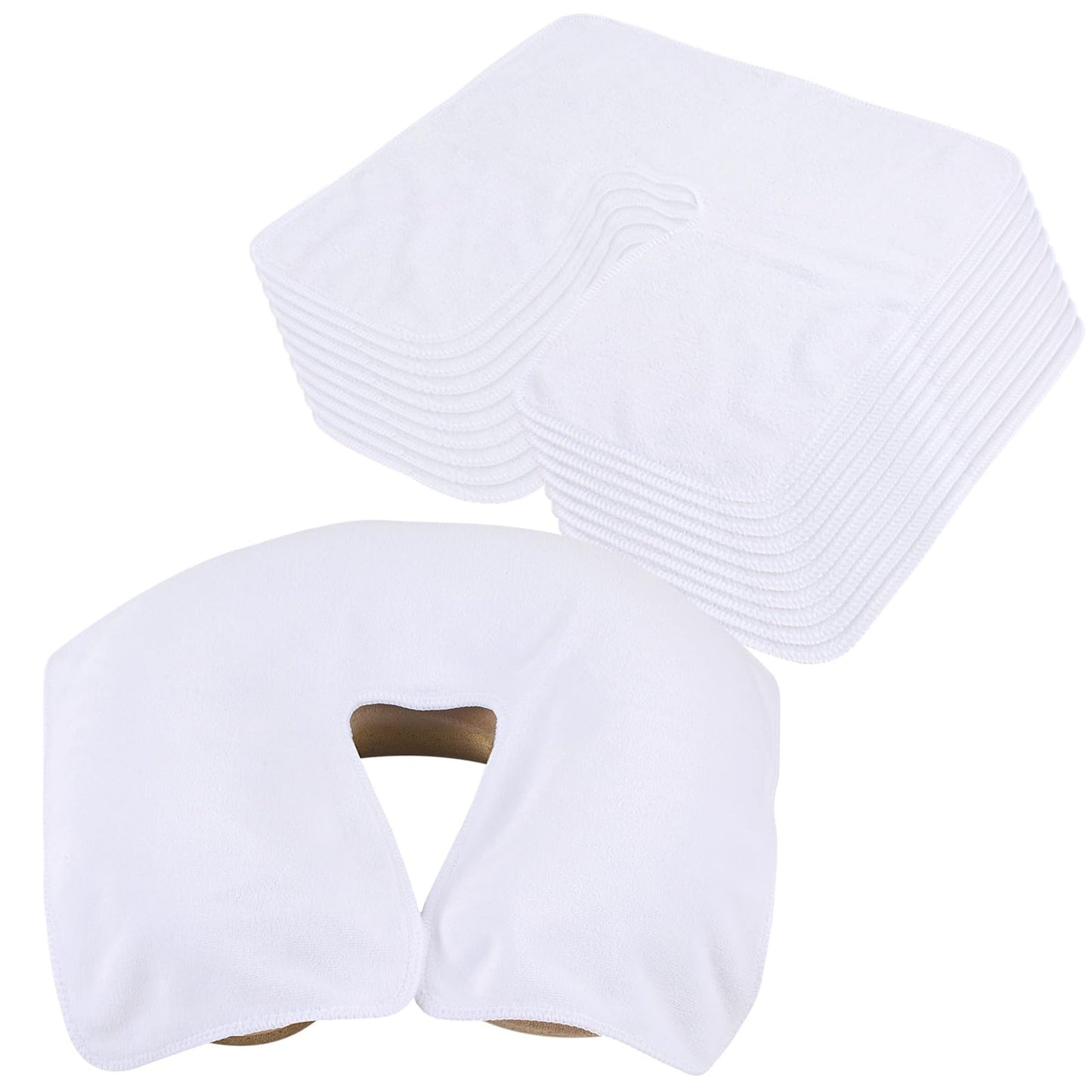 SINLAND Microfiber Face Cradle Covers Large Size Soft and Reusable Non-Stick Massage Headrest Cover Suitable for Any Massage Tables & Massage Chair