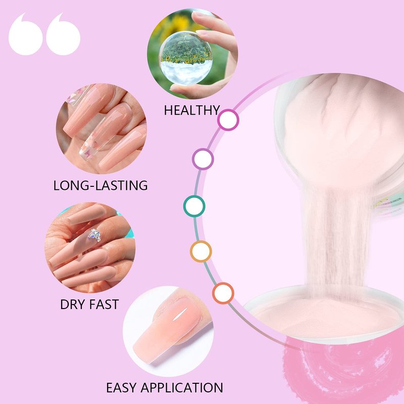 SAVILAND Nude Dip Powder - 2.1 oz Dip Powder for Natural French Nail Art, Strengthens Nails, Easy for Beginners, No Lamp Needed