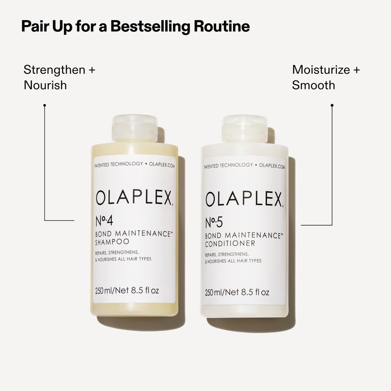 Olaplex Nº. 4 Bond Maintenance Shampoo: Reduces Breakage & Strengthens Hair | Hydrates, Smooths & Detangles | For Coily, Curly, Straight, and Wavy, Stocking Stuffer, 250 mL / 8.5 Fl Oz