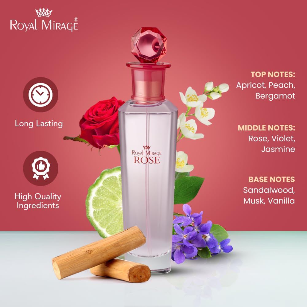 Royal Mirage Sandalwood Eau de Toilette for Women - Premium Woody Floral Perfume 100ml with Jasmine & Vanilla - Long-Lasting Feminine Fragrance Spray - Sustainable Luxury EDT Made in USA