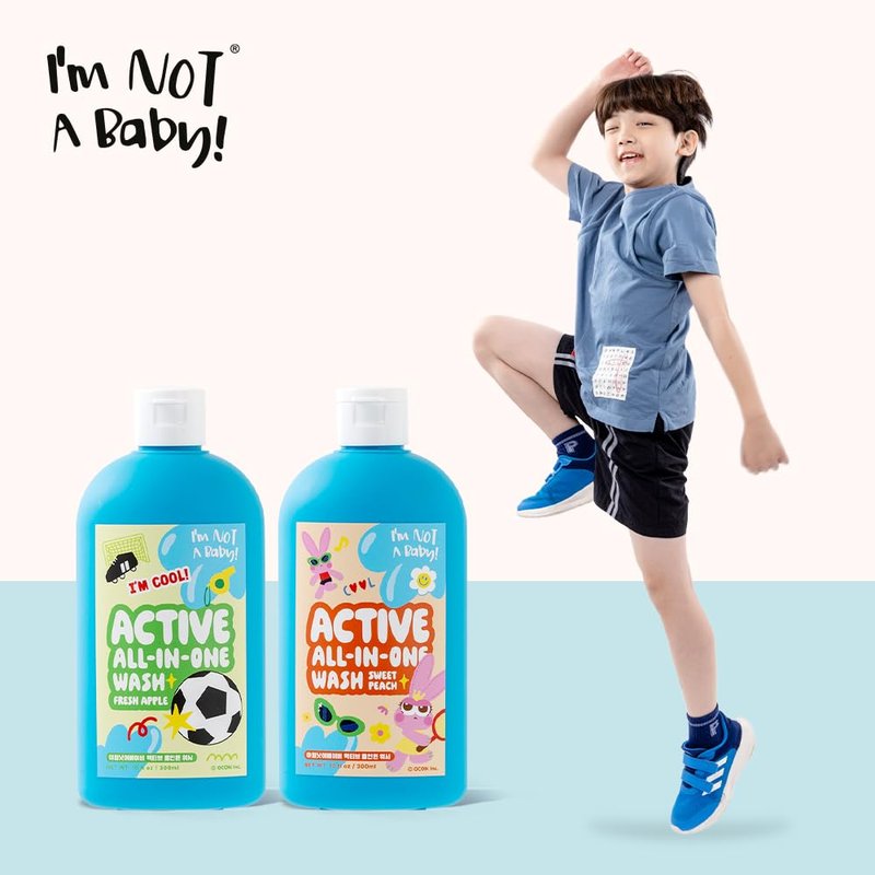 Active All-in-One Wash - I'm NOT A Baby! | Sweet Peach Scented Cleanser