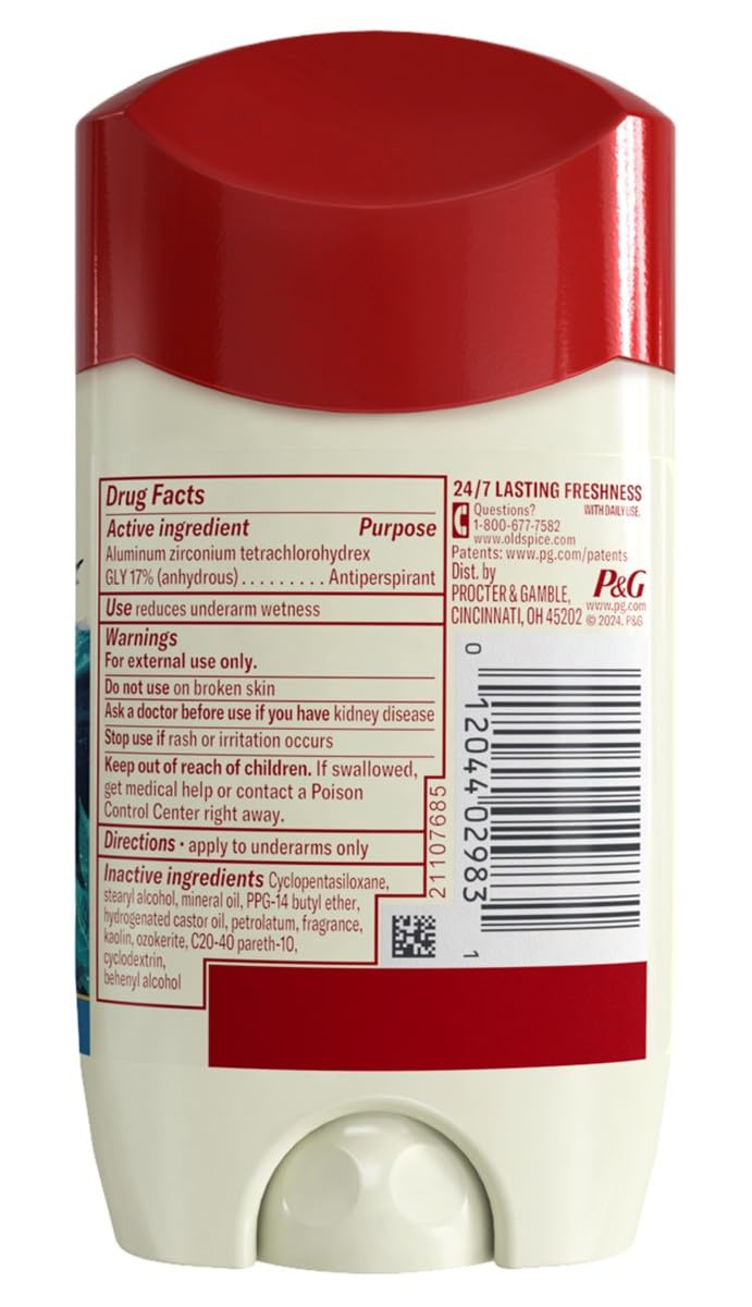 Old Spice Anti-Perspirant 2.6 Ounce Deep Sea Solid (Pack of 3)