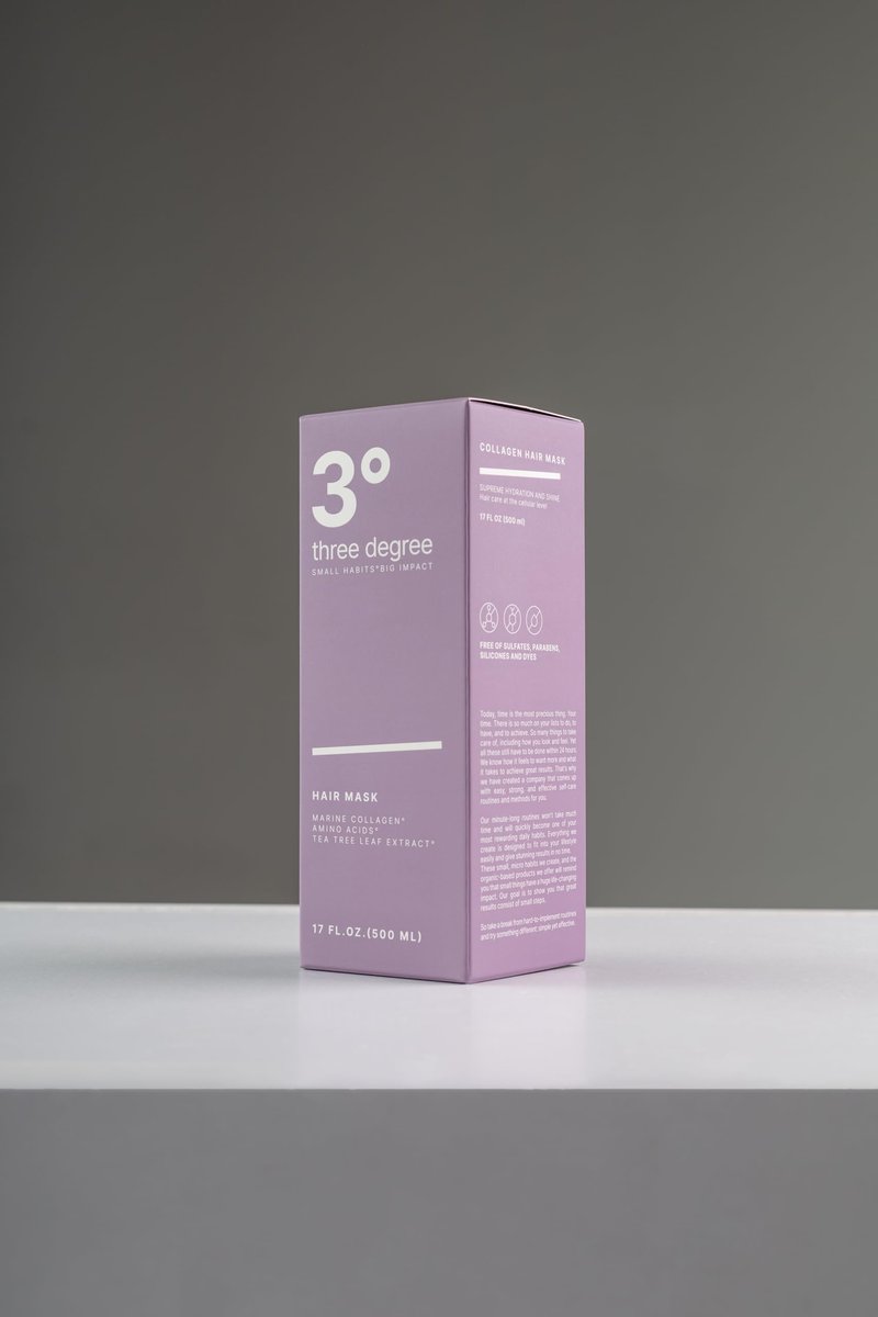 3threedegree Tea Tree & Collagen Hair Mask – Deep Hydration, Repair & Shine, With Organic Tea Tree Leaf Base & Amino Acids – Paraben-Free, Color-Safe, Clean Formula