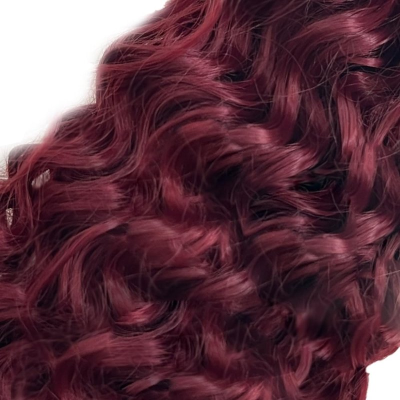 Virgin Weave Human Hair Bundles - 300g #99J Burgundy Water Wave Curly | 8-10-12 Inch Unprocessed Brazilian Hair for Black Women