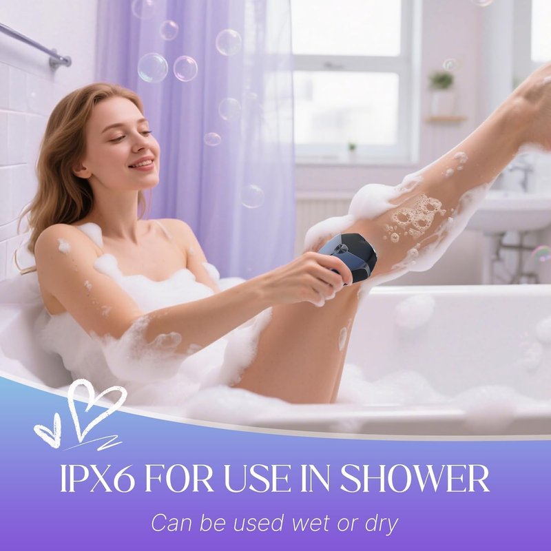 Electric Shavers for Women - Cordless Painless Leg & Facial Hair Removal | Portable Wet & Dry Trimmer