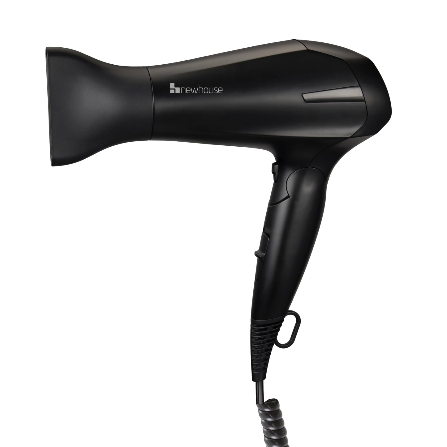 Newhouse 125V 1875-Watt Foldable Hair Dryer with Spiral Cord NHHD-001-FS, Compact Foldable Hair Blow Dryer, Low-Noise Ionic Hair Dryer, ETL Certified for Hospitality and Residential Use