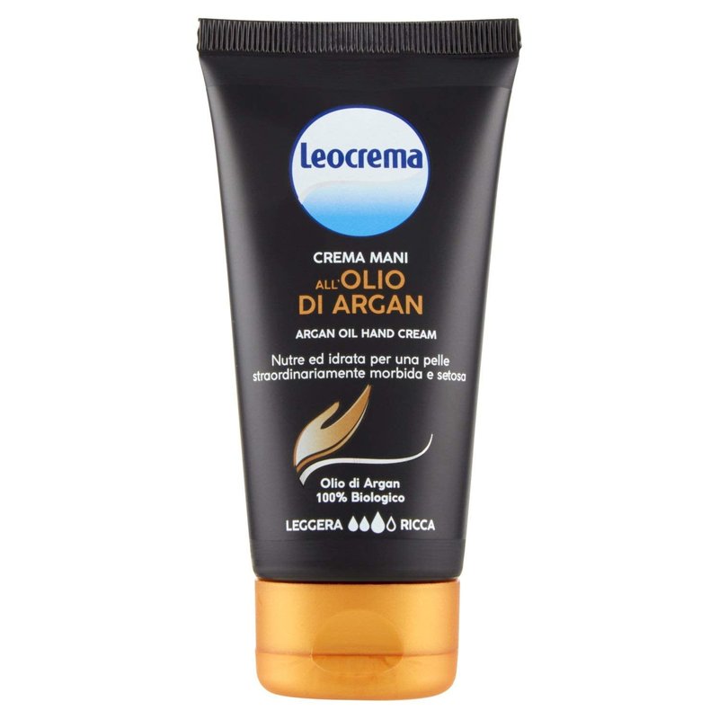 Leocrema Hand Cream with 100% Organic Argan Oil - Strong anti-aging effect - slowing skin aging! Provides 24-hour deep hydration! 75ml by Leocrema Argan